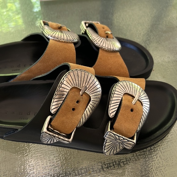 Sandro Western Buckle Sandals - Picture 9 of 10
